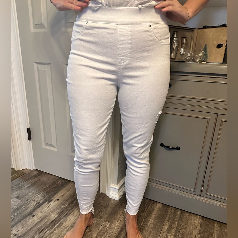 SPANX White Denim Jean Leggings